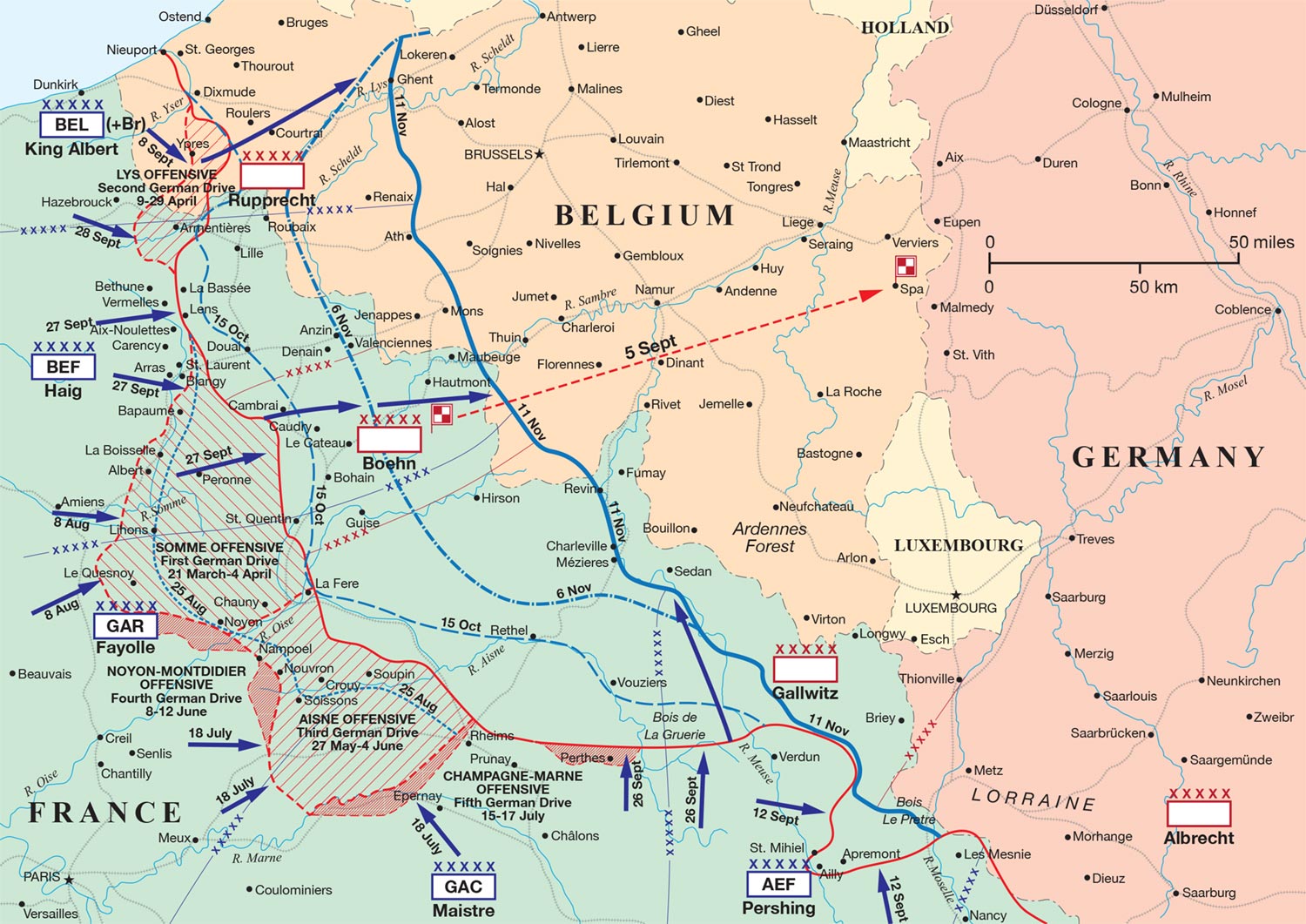 German Attacks 1918